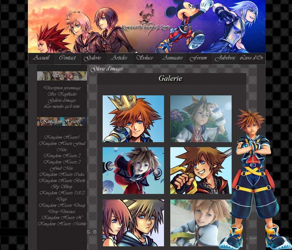 Web Design Kingdom Hearts